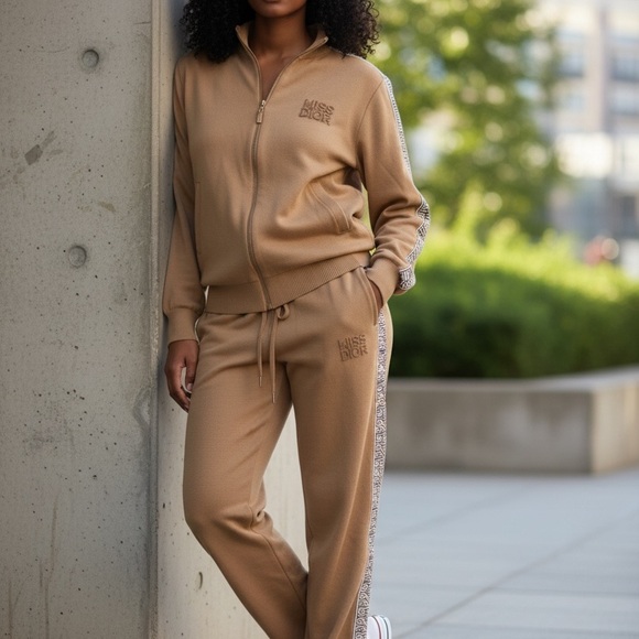 Pants - Beige Women's Track Suit by